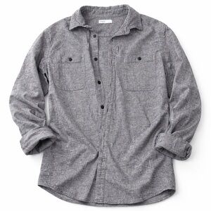 Sonoma Gray Cotton Button Down Shirt Size L | Soft Casual Utility Top